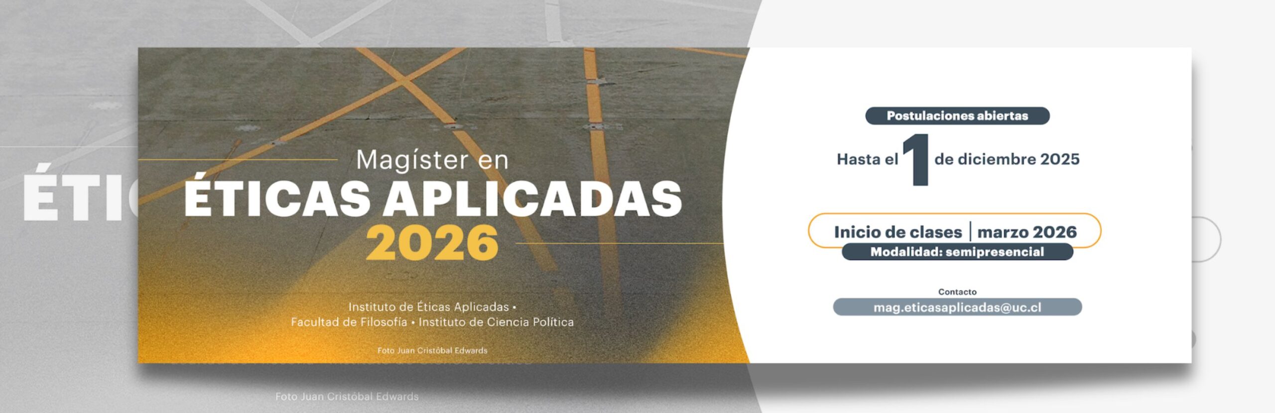 Magíster en Éticas Aplicadas 2026